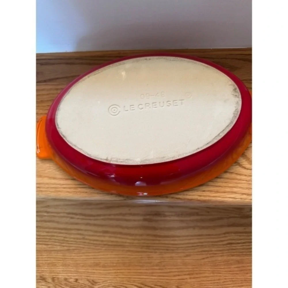 Le Creuset Flame Heritage Stoneware Oval Au Gratin Baker 11